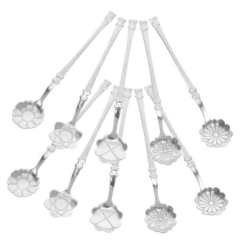Cabilock 10 Stück Teiliges Blütenform Teelöffel Zucker Kaffee Dessert Eiscreme Rührlöffel Geschirr für Alltag und Besondere Anlässe Cabilock 10 Stück Teiliges Blütenform Teelöffel Zucker Kaffee Dessert Eiscreme Rührlöffel Geschirr für Alltag und Besondere Anlässe von Cabilock