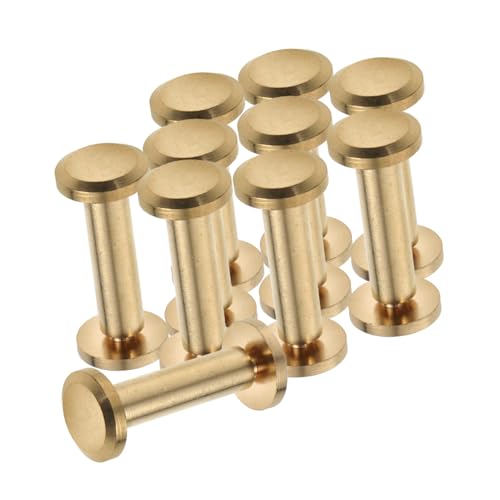 Cabilock 10 Stück Teiliges Buchbinder Schraubnieten aus Robustem Kupfer Vielseitige Binding Screw Posts für Fotoalben Scrapbooks DIY projekte Ersatz für Ledergürtel und Ordner Langlebig von Cabilock