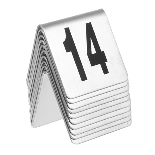 Cabilock 10 Stück Teiliges Edelstahl Rote Zahlen Tischaufsteller für Restaurant Praktische Tischschilder zur Schnellen Gästezuweisung bei Hochzeiten Partys und Events von Cabilock