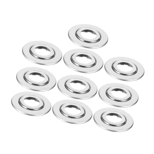 Cabilock 10 Stück Teiliges Edelstahl Sprinklerkopf Abdeckungen Vielseitige Feuerfeste Montageplatten mit Verstellbarer Scheibe Rostbeständig Einfache Installation Kompatibel für von Cabilock