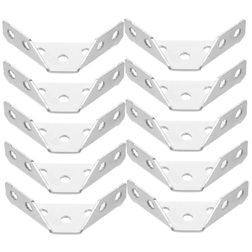 Cabilock 10 Stück Teiliges Edelstahl Winkelregalträger Trapezförmige Eckwinkel mit Schrauben Stabile Möbelverbinder für Holz Schreibtische Kisten und Balken Multifunktional Einfache Cabilock 10 Stück Teiliges Edelstahl Winkelregalträger Trapezförmige Eckwinkel mit Schrauben Stabile Möbelverbinder für Holz Schreibtische Kisten und Balken Multifunktional Einfache von Cabilock