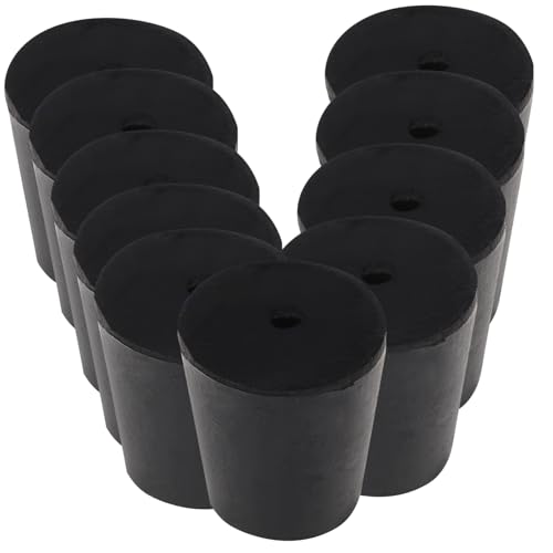 Cabilock 10 Stück Teiliges Gummi einloch stopfen Kegelförmig Lochdurchmesser Weiche Flexible Labor reagenzglasdichtung Chemische Versiegelung Einfach Einzusetzen Entfernen für Laborglas von Cabilock