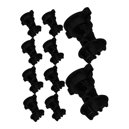 Cabilock 10 Stück Teiliges Schraub isolatoren aus Hochwertigem Kunststoff für Elektrischen Weidezaun für Mittelpfosten Hohe Isolations Belastungseigenschaften Einfache Montage von Cabilock