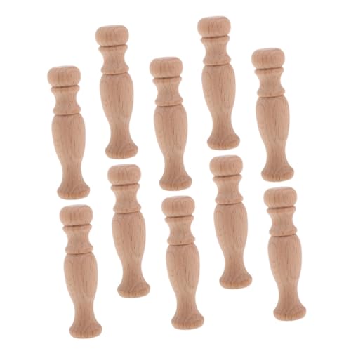Cabilock 10 Stück Unbemalte Holzbaluster Spindeln für DIY Römische Säulen Dekorative Holzpfosten für Möbel Weinregale und Innendekoration von Cabilock