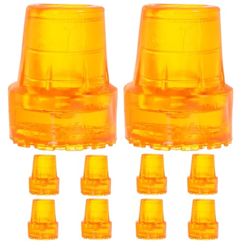 Cabilock 10 Stück rutschfeste Gummi Stabspitzen Ersatz Anti Rutsch Gehhilfen Für Gehstöcke Stöcke Krücken Senioren Gelb Cabilock 10 Stück rutschfeste Gummi Stabspitzen Ersatz Anti Rutsch Gehhilfen Für Gehstöcke Stöcke Krücken Senioren Gelb von Cabilock