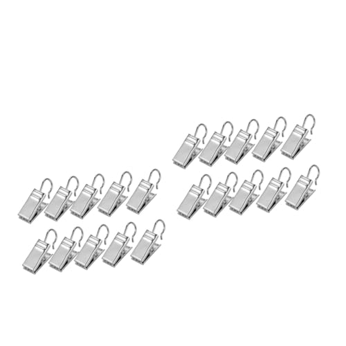Cabilock 100 STK Vorhangring zeltklammern zeltklemmen fensterclip fensterklipp Drahtclip duschvorhang Klammer fensterklemme vorhangklammern fotoregal Gardinenschlaufe mit Clip Gardinenhaken von Cabilock
