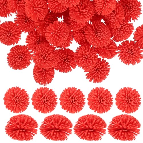 Cabilock 100 Stück Flower Diffuser Aromatherapie Zubehör Blütenform Ätherische Öl Diffusoren für Zuhause und Büro Dekorative Raumduftspender Schnelles Ölabsorptionsvermögen Rote Farbe von Cabilock