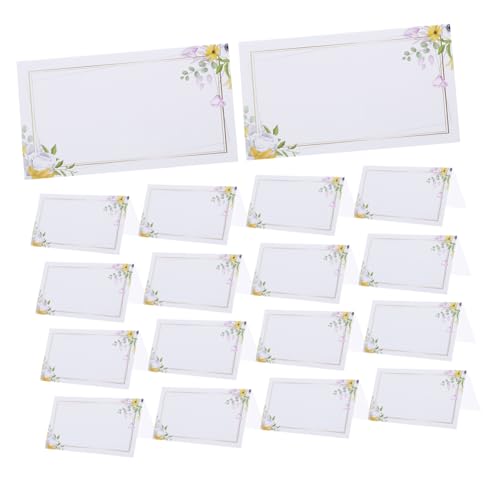 Cabilock 100 Stück Hochzeit Platzkarten für Tisch Faltbare Blumen Design Namenskarten aus Klare Beschriftung Robust für Empfang Party Bankett und Shower Cabilock 100 Stück Hochzeit Platzkarten für Tisch Faltbare Blumen Design Namenskarten aus Klare Beschriftung Robust für Empfang Party Bankett und Shower von Cabilock