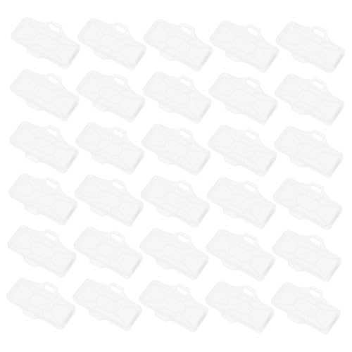 Cabilock 100 Stück Kabelkennzeichnungsbox Transparent Kunststoff Kabelbeschriftung Schutzbox Kabelorganizer Kabelidentifikation Aufbewahrungsbox für Kabelmanagement Büro Zuhause von Cabilock