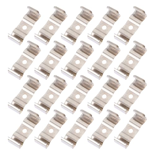 Cabilock 100 Stück LED Licht Röhrenhalter aus Manganstahl Fluoreszierende Lampenclips zur Sicheren Befestigung von LED Röhren Einfache Installation für Deckenlampen Cabilock 100 Stück LED Licht Röhrenhalter aus Manganstahl Fluoreszierende Lampenclips zur Sicheren Befestigung von LED Röhren Einfache Installation für Deckenlampen von Cabilock