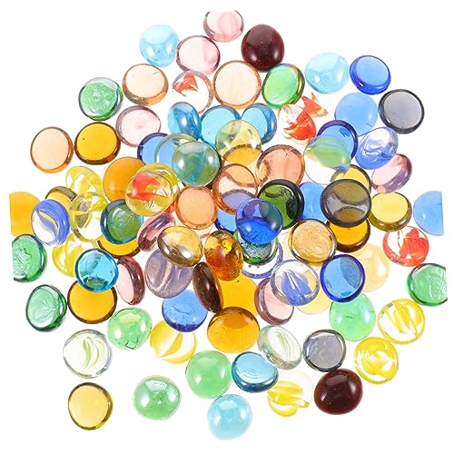 Cabilock 100 Stück Mini Glassteine Gemischten Farben Glasgems für DIY Bastelprojekte Vasenfüllmaterial und Kreative Wohnraumgestaltung von Cabilock