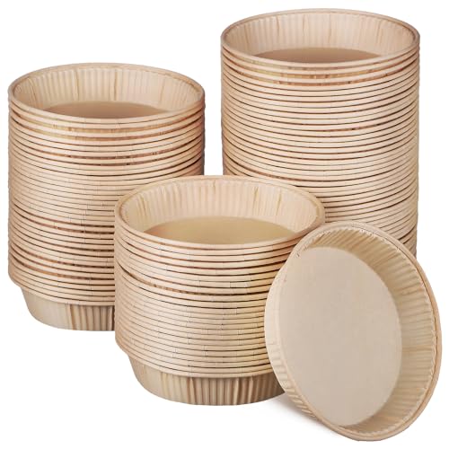 Cabilock 100stücke Mini Tarteformen Aus Papier Runde Backformen Für Tarts Quiches Mousse-kuchen Ofen Mikrowellengeeignet Für Desserts Und Individuelle Portionen von Cabilock
