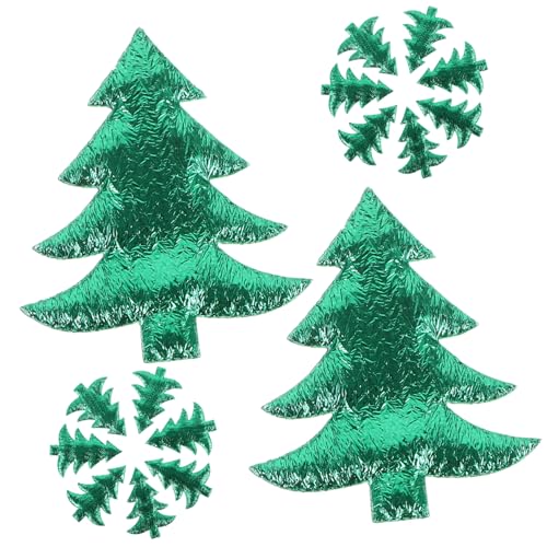 Cabilock 100 Stück Miniaturisierte Weihnachtsbaum Ornamente DIY Weihnachtsdeko für Bastelprojekte Goldene und Silberne Baum Designs für Festliche Dekoration und Kreative Bastelideen von Cabilock