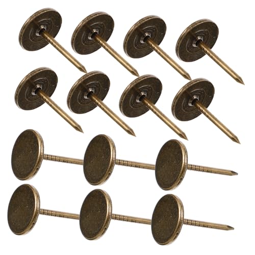 Cabilock 100 Stück Möbelnägel Vintage Polsternägel Flach Metall Dekorative Tacks für Teppich Kleidung Indoor Dekoration Langlebig Robust Vielseitig Einsetzbar von Cabilock
