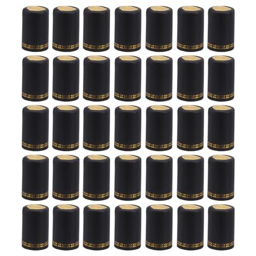 100 Stück 33Mm Schrumpfkapseln Für Weinflaschen - Schwarze Rand Schrumpfhülsen Für Flaschen, Einfache Anwendung, Hochwertige Materialien, Vielseitige Anwendung 100 Stück 33Mm Schrumpfkapseln Für Weinflaschen - Schwarze Rand Schrumpfhülsen Für Flaschen, Einfache Anwendung, Hochwertige Materialien, Vielseitige Anwendung von Cabilock
