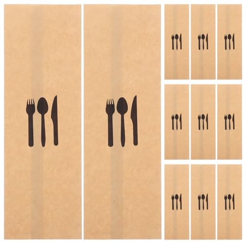 Cabilock 100 stück Bestecktaschen mit Serviette, Kraftpapier Besteckhalter Besteck Abdeckungen Für Hochzeiten Partys Hotels Und Bankette Cabilock 100 stück Bestecktaschen mit Serviette, Kraftpapier Besteckhalter Besteck Abdeckungen Für Hochzeiten Partys Hotels Und Bankette von Cabilock