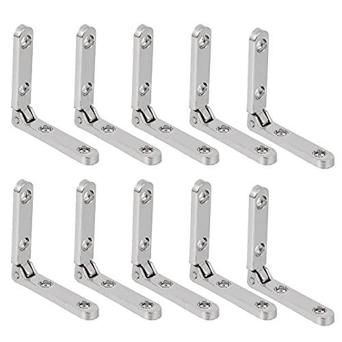 Cabilock 10Pcs Silber 90 Grad Scharniere Holz Schmuck Box Scharniere 90 Grad Holz Box Zubehör Zink- Legierung Brust Fall Scharniere von Cabilock