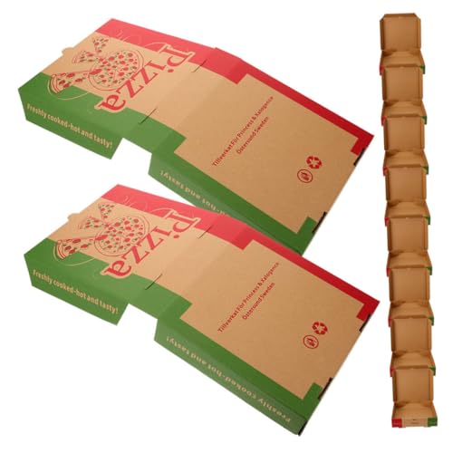 Cabilock 10St Pizzaschachtel Mini-Pizzakartons Pizzakartons aus Wellpappe pizzabox wrapping paper auspacken aufbewahrungskorb Partygeschenkboxen Pizzabehälter einzel Aufbewahrungskiste von Cabilock