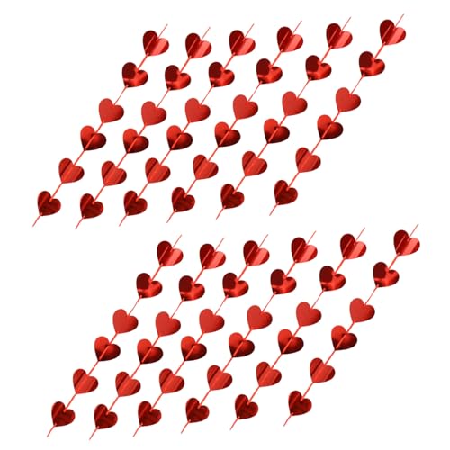 Cabilock 12 Stück Hängende Herz Dekorationen Teiliges Set für Valentinstag Hochzeiten Glitzernde Herz Pendants aus Hochwertigem Material für Vielseitige Festtagsdekorationen von Cabilock