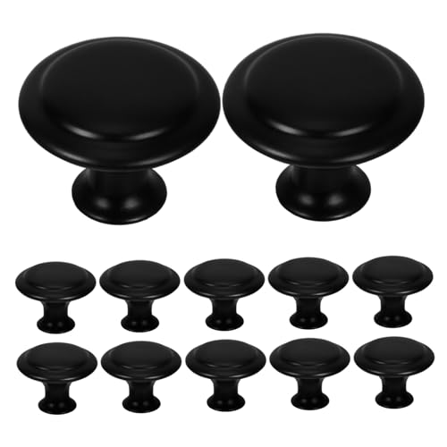 Cabilock 12 Stück Teiliges Schwarze Runde Möbelgriffe aus Edelstahl Mittlere Langlebige Schrankknöpfe für Küche Schlafzimmer Einfache Installation Stilvolles Design für Kommoden Cabilock 12 Stück Teiliges Schwarze Runde Möbelgriffe aus Edelstahl Mittlere Langlebige Schrankknöpfe für Küche Schlafzimmer Einfache Installation Stilvolles Design für Kommoden von Cabilock