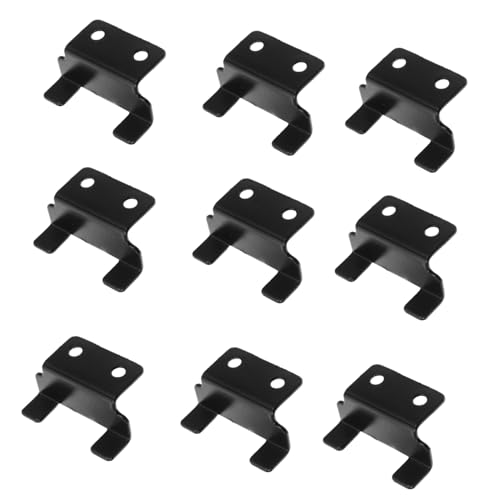 Cabilock 12 Stück Teiliges Schwarzer Edelstahl Fliesenaufhänger mit Beweglicher Schnalle Wandfreundliches Design Feuchtigkeitsbeständig für Bad und Küche zur Platzsparenden von Cabilock