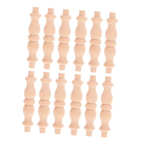 Cabilock 12 Stück Unlackierte Spindeln für Möbel und Geländer Dekorative Gourd Spindeln aus für Weinregale und Festliche Dekoration und von Cabilock