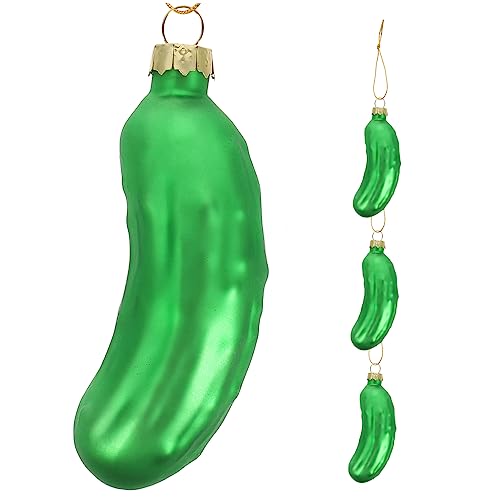 Cabilock 15 Stck Teiliges Weihnachtsgurken Glasornament Mundgeblasen Robust mit Aufhängeloch Vielseitiger Christbaumschmuck für Baum Tisch und Kamin Festliche Dekoration für Zuhause und Cabilock 15 Stck Teiliges Weihnachtsgurken Glasornament Mundgeblasen Robust mit Aufhängeloch Vielseitiger Christbaumschmuck für Baum Tisch und Kamin Festliche Dekoration für Zuhause und von Cabilock