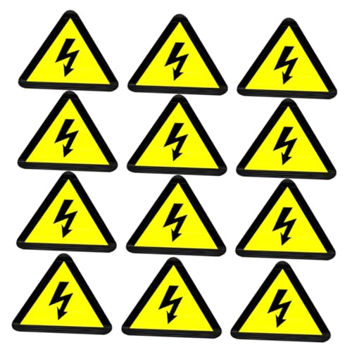 Cabilock 15 Stück Teiliges Elektrische Warnaufkleber Selbstklebende Gelbe Dreieck etiketten Langlebige Papiermaterialien Deutliche Blitz sicherheitshinweise für Elektrische Geräte von Cabilock