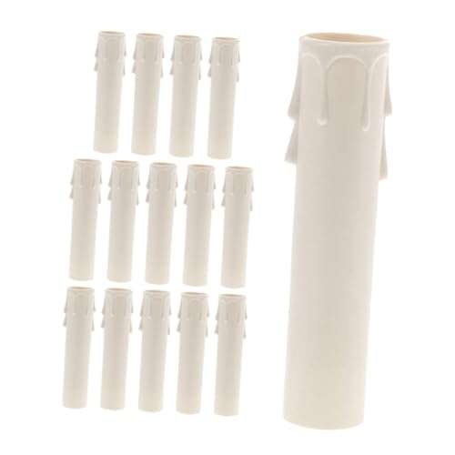 Cabilock 15 Stück Teiliges Tropfschutz Kerzenfassung Abdeckungen aus Robustem Kunststoff Tropfenresistente Teardropförmige Hüllen für Vintage Kronleuchter Weiß Øx Stilvolle Kerzenlampen Cabilock 15 Stück Teiliges Tropfschutz Kerzenfassung Abdeckungen aus Robustem Kunststoff Tropfenresistente Teardropförmige Hüllen für Vintage Kronleuchter Weiß Øx Stilvolle Kerzenlampen von Cabilock