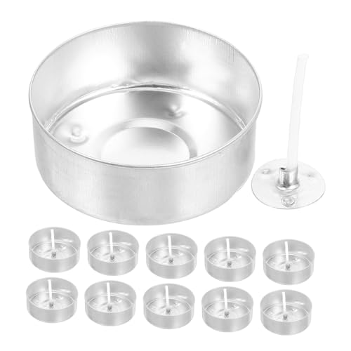 Cabilock 150 Sätze Teiliges Teelicht kerzenherstellungsset Aluminium dosen mit Baumwoll dochten Leere Runde Teelichtbecher für DIY kerzen Vielseitig Einsetzbar für Hochzeiten und von Cabilock