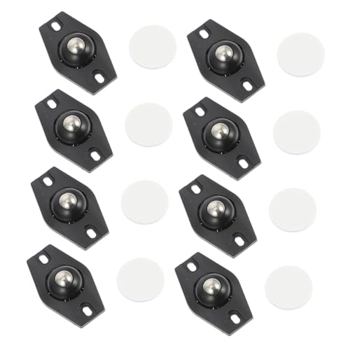 Cabilock 16 Stück Teiliges Selbstklebende Mini lenkrollen aus Abs und Edelstahl Verschleißfest und Langlebig für Mülleimer Aufbewahrungsboxen und Leichte Möbel Einfache Montage ohne Bohren von Cabilock