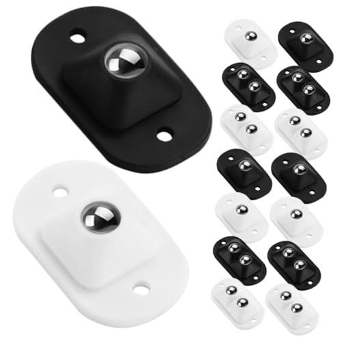 Cabilock 16 Stück Teiliges Selbstklebende Mini lenkrollen für Möbel und Aufbewahrungsboxen Leise und Stabile mit Schwenkung Einfache Montage für Schränke Mülltonnen und Kleine Küchengeräte von Cabilock