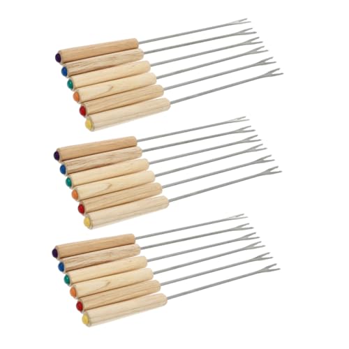 Cabilock 18 Stück Teiliges Fondue mit Holzgriff Hitzebeständige Fonduegabeln für Käse Bbq Tragbar für Picknick Camping Familie und Freunde Cabilock 18 Stück Teiliges Fondue mit Holzgriff Hitzebeständige Fonduegabeln für Käse Bbq Tragbar für Picknick Camping Familie und Freunde von Cabilock