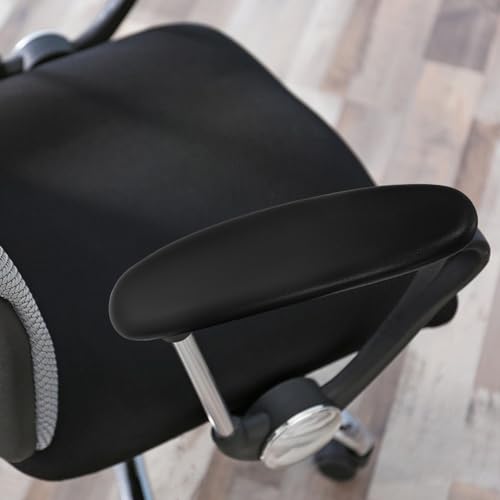 Cabilock 1Paar Armlehnenbezug für Schreibtischstuhl und Gaming Stuhl PU Foam Ellenbogen Unterstützung Ergonomisches Armlehnenpolster Schwarz Kompatibel mit Drehstühlen von Cabilock