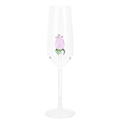 Cabilock 1Pc Rose Champagnerglas Stammlose Weingläser Martinigläser Whiskyglas Biertasse Becher Weihnachtsparty Liefert Trinkgläser Cocktailtasse Hochzeit Toastglas Rotweinglas von Cabilock