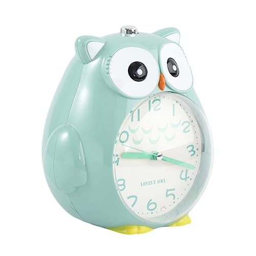 Cabilock Kreativer Cartoon-eulen-stummschaltwecker Mit Musikuhr Und Nachtlicht Multifunktionale Tischuhr Für Junge Mädchen Und Schüler Ohne Batterie von Cabilock