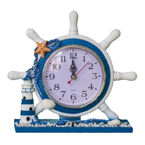 Cabilock 1Stk nautische Tischuhr Wohnzimmerdekor nautische schleichende Uhr Leise Bürodekoration Vintage-Dekor Haushaltsuhr Uhr im maritimen Stil Segelboot schmücken Nachttisch Leuchtturm Cabilock 1Stk nautische Tischuhr Wohnzimmerdekor nautische schleichende Uhr Leise Bürodekoration Vintage-Dekor Haushaltsuhr Uhr im maritimen Stil Segelboot schmücken Nachttisch Leuchtturm von Cabilock