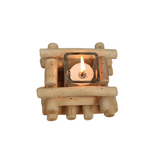 Cabilock Vintage Holz Kerzenständer Treibholz Akzente Home Decor Hochzeit Party Zubehör von Cabilock