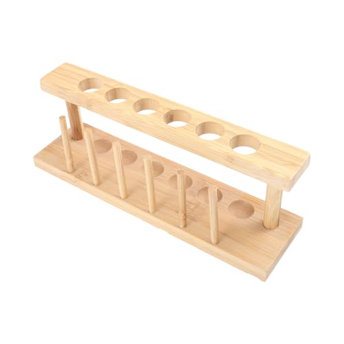 Cabilock 1Stück Holz Reagenzglas Ständer Stabiler Becherhalter für Cocktails Multifunktionales Rack für Bar Nachtclub Zuhause Elegantes Design für Weingläser und Reagenzgläser von Cabilock