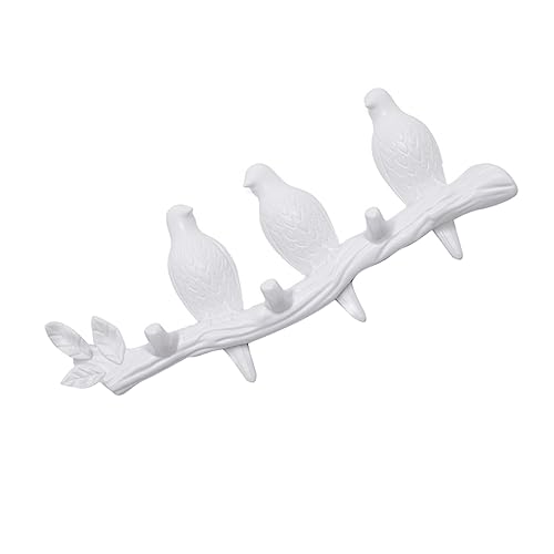 Cabilock 1pc Dekorativer Wandhalter Chic Vogel Kleiderhaken Weiß Über Tür Kleiderbügel Wandgarderoben Home Hängehaken von Cabilock