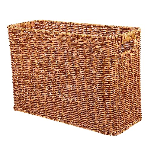 Cabilock 1stück Schmaler Wicker Zeitschriftenkorb Handgewebter Aufbewahrungskorb Für Zuhause Dekorativer Schrank Organizer Für Bücher Und Kleinigkeiten Umweltfreundliches Material Für Cabilock 1stück Schmaler Wicker Zeitschriftenkorb Handgewebter Aufbewahrungskorb Für Zuhause Dekorativer Schrank Organizer Für Bücher Und Kleinigkeiten Umweltfreundliches Material Für von Cabilock