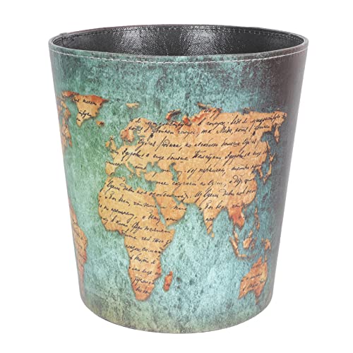 Cabilock 1stk Karte Mülleimer Stylischer Mülleimer Küchenabfallbehälter Retro- Mülleimer. Antiker Abfalleimer Rechteckige Mülleimer Papierkorb Büro Toilettenpapier Britischer Stil Leder von Cabilock
