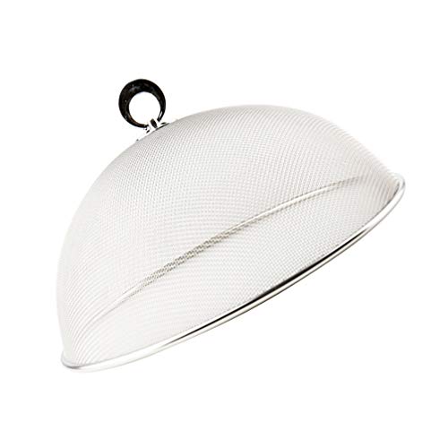 Cabilock 1stück Faltbare Edelstahl-lebensmittelabdeckung Runde Abdeckung Für Speisen Durchmesser Silber Für Zuhause Picknicks Grillpartys Und Camping Schützt Vor Fruchtfliegen Und von Cabilock