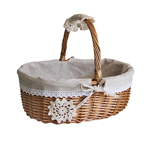 Cabilock Korb Aufbewahrungskorb Picknickkorb Weidenkorb Tablett Organizer Khaki Grau Cabilock Korb Aufbewahrungskorb Picknickkorb Weidenkorb Tablett Organizer Khaki Grau von Cabilock