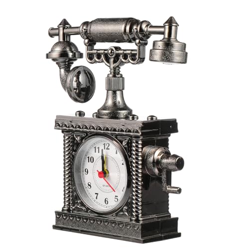 Cabilock 1stk Telefon Wecker Digitale Tischuhr Studentenuhr Aschenbecher Mit Deckel Dekorative Wecker Schreibtischwecker Retro Standuhr Wählscheibentelefon Uhren Nachttischwecker Plastik von Cabilock