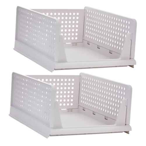 Cabilock 2 STÜCK Teiliges Stapelbares Kunststoff Kleider Aufbewahrungsbox mit Belüfteten Löchern Faltbarem Organizer für Schränke und Kommoden für Staubfreie Kleiderlagerung Cabilock 2 STÜCK Teiliges Stapelbares Kunststoff Kleider Aufbewahrungsbox mit Belüfteten Löchern Faltbarem Organizer für Schränke und Kommoden für Staubfreie Kleiderlagerung von Cabilock