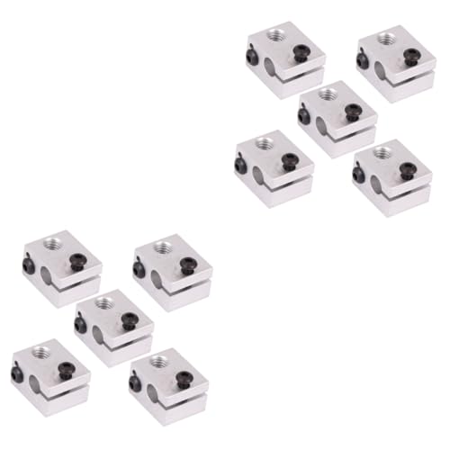 Cabilock 2 Sätze 3d -druckheizungsaluminiumblöcke Extruder Für 3d-drucker Index Hot-end-heizblock Heizblock Für 3d-drucker 3d Drucker Heizblock 3d-druckerteile Silber 5 Stück * 2 von Cabilock