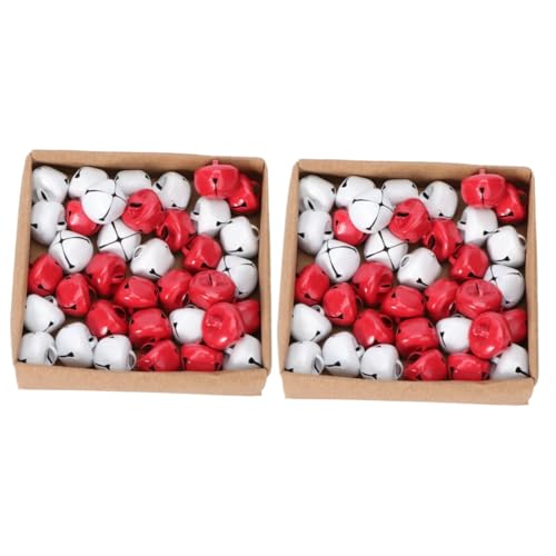 Cabilock 2 Sätze Glocken -Ornament -Set Led Mini Weihnachtskugeln Bastelglocken Vorabend Dekorativ Weihnachtsdeko Handwerk Liefern Glocken Kreative Glockenverzierung Eisen Rot 36 Stücke * 2 von Cabilock