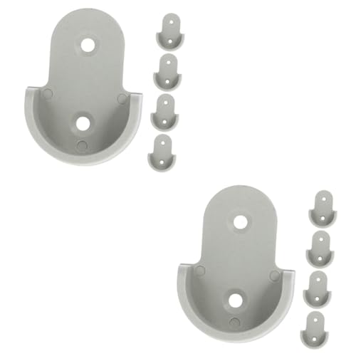 Cabilock 2 Sätze Kleiderstangen Halterung Einfache Montage Für Schrank Bad Fenster Robuste Kunststoffbasis Für Garderobe Duschvorhang Design Für Modernen Und Langlebig Für 30 Stück * 2 von Cabilock