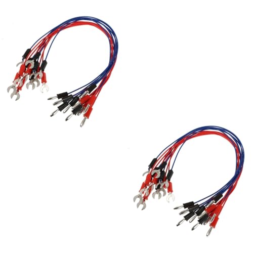 Cabilock 2 Sätze Physikalische Elektrische Leiter Crimpen Kabelverbinder Klassenzimmer Löten Verdrahtung Schaltung Verbindungsleitung Isoliertes Kupferdraht Kupferkabel Rot 12 Stücke * 2 von Cabilock